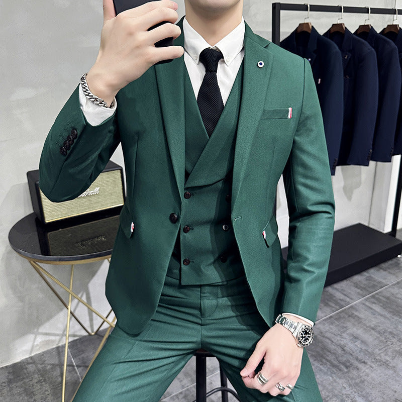 Slim Fit Three-Piece Suit – Blazer, Waistcoat & Trousers