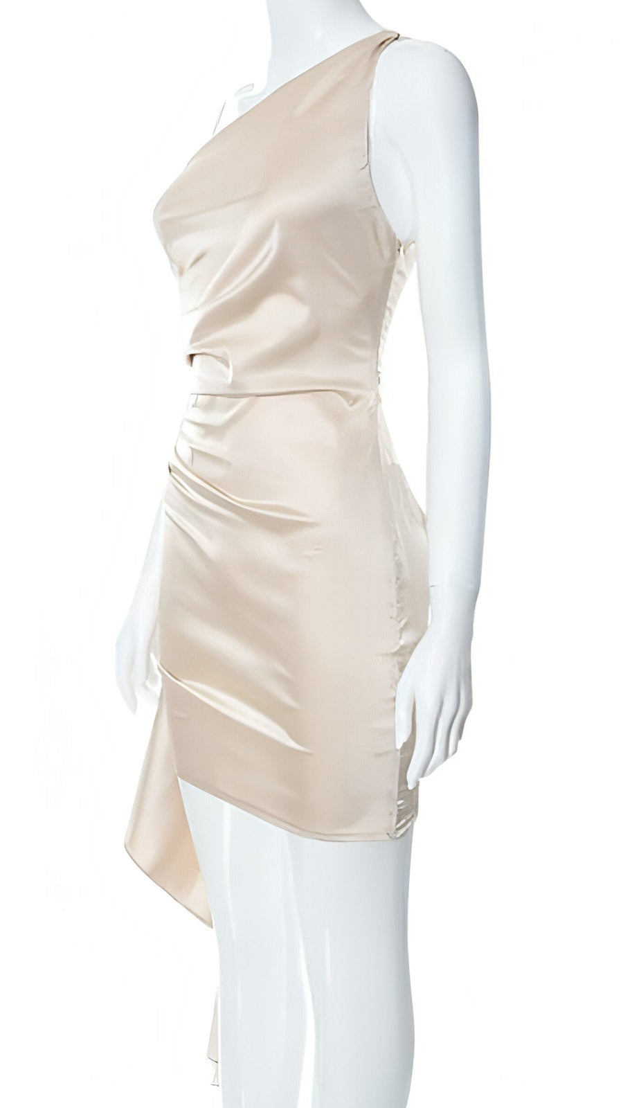Sleeveless Slim Fit Mini Dress Silk Dress