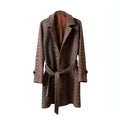 Vintage Houndstooth Woolen Trench Coat