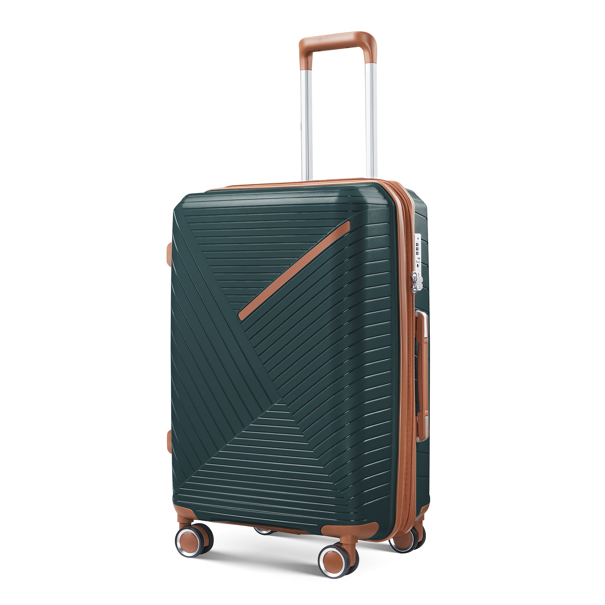4-Piece PP Hard Shell Luggage Set with TSA Lock