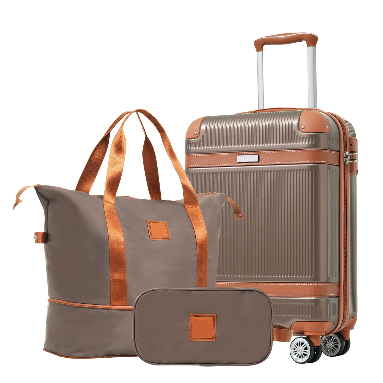 3-Piece Hardshell Spinner Luggage Set with TSA Lock