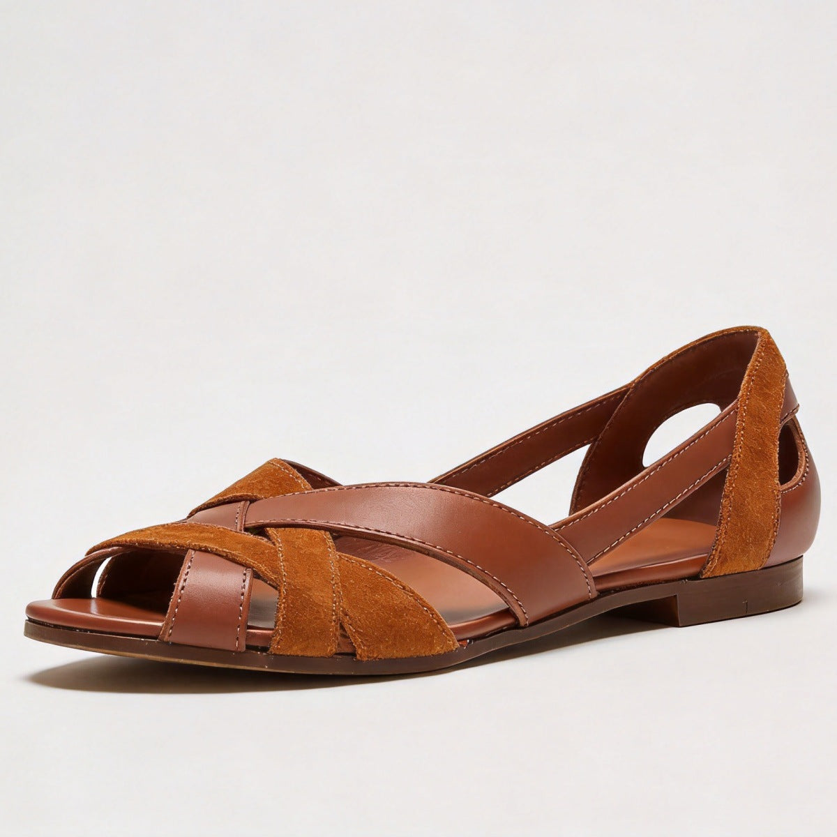 Woven Flat Sandals | Boho Peep-Toe Summer Slides
