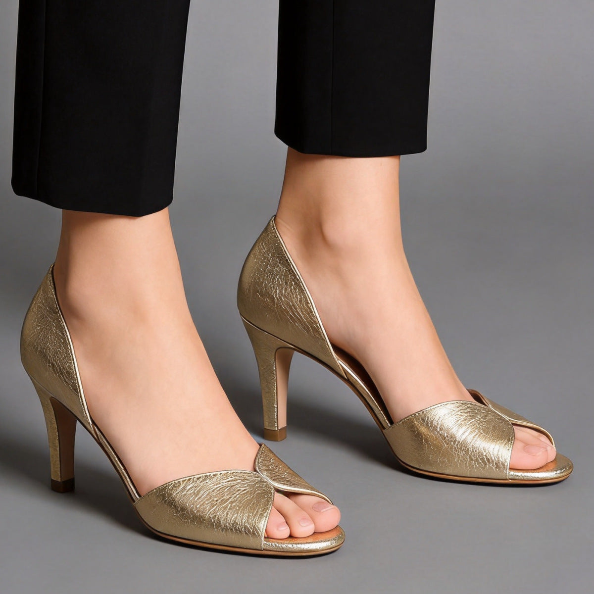 Women's Peep-Toe Slim Heel Strap Sandals