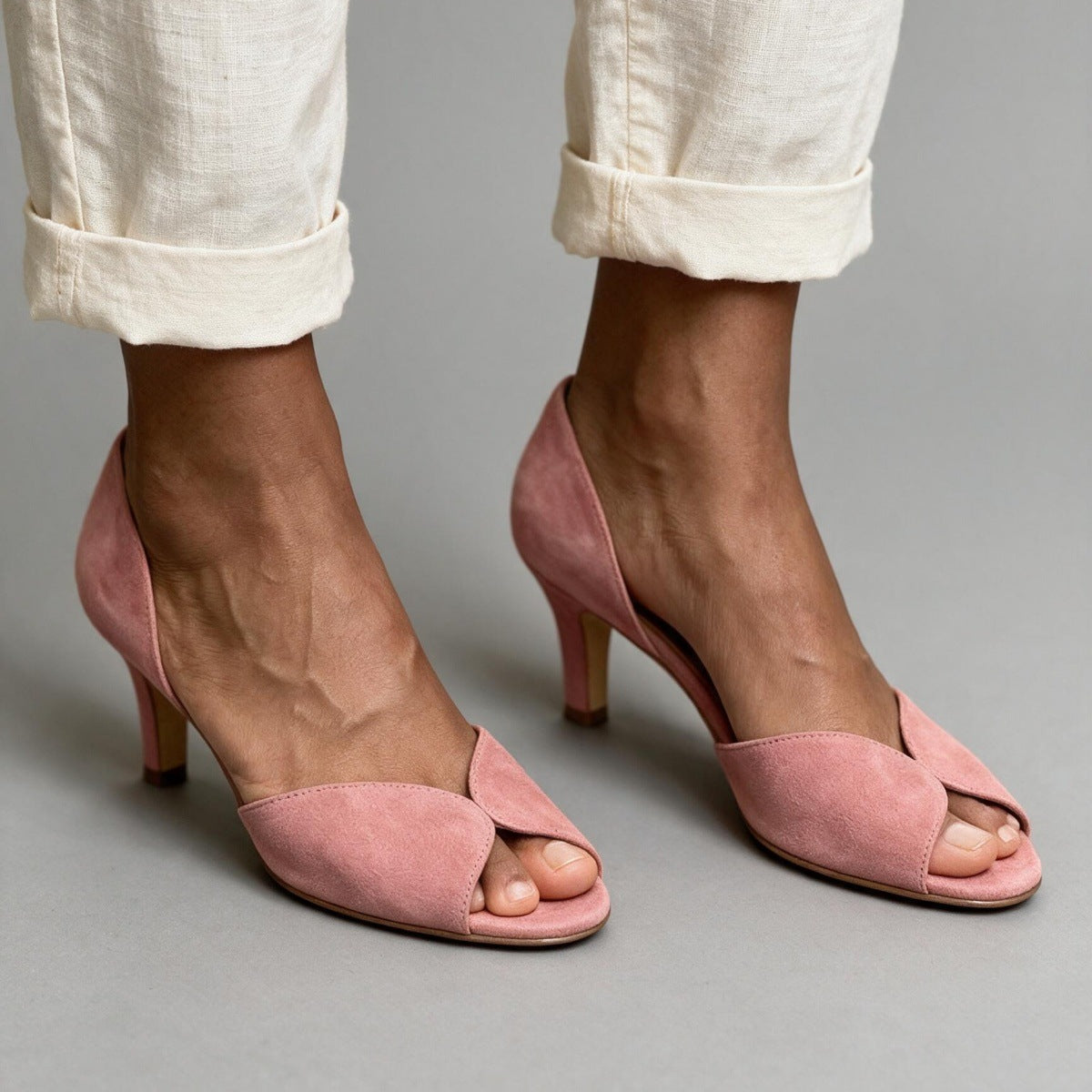 Women's Peep-Toe Slim Heel Strap Sandals