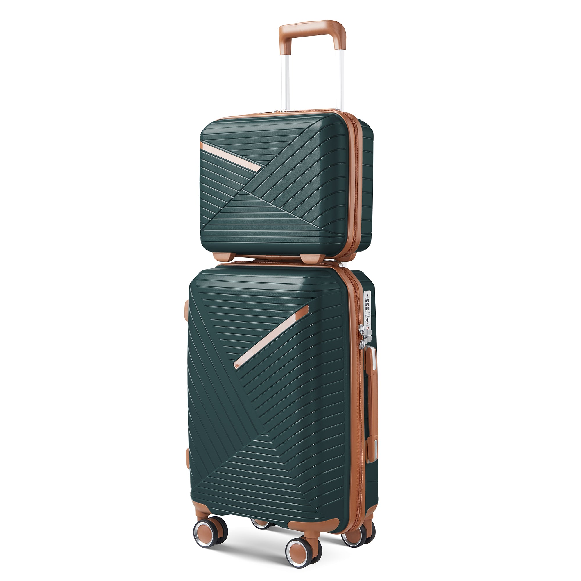 4-Piece PP Hard Shell Luggage Set with TSA Lock