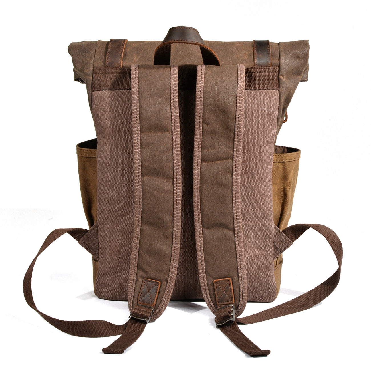 Men's Wax Canvas Roll-Top Hiking & Travel Backpack