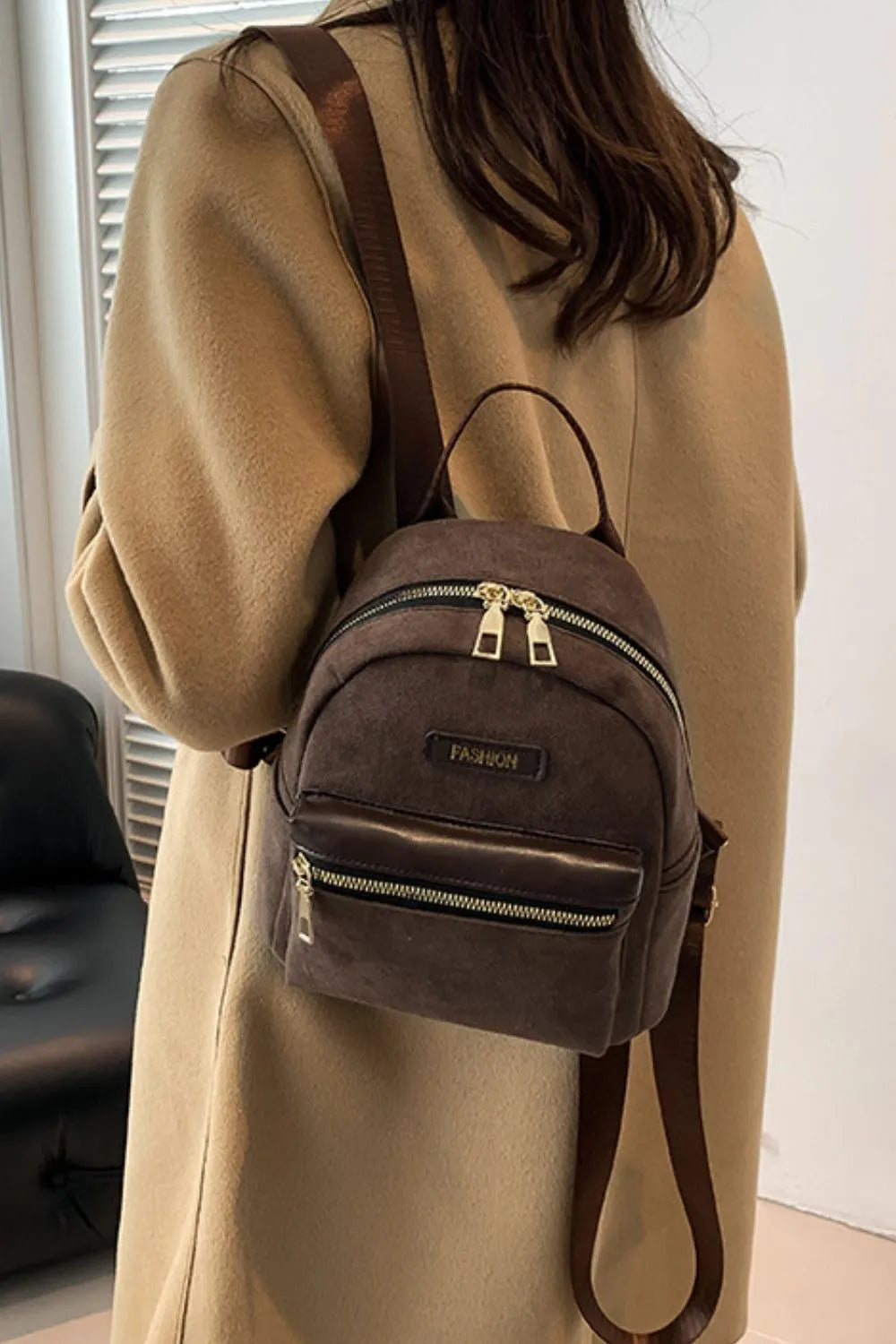 Women's Suede Mini Fashion Backpack