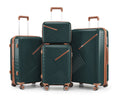 4-Piece PP Hard Shell Luggage Set with TSA Lock