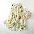 Women's Chiffon Peony Print Flowy Maxi Dress