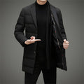 Scarf Collar Mid-Length Down Jacket