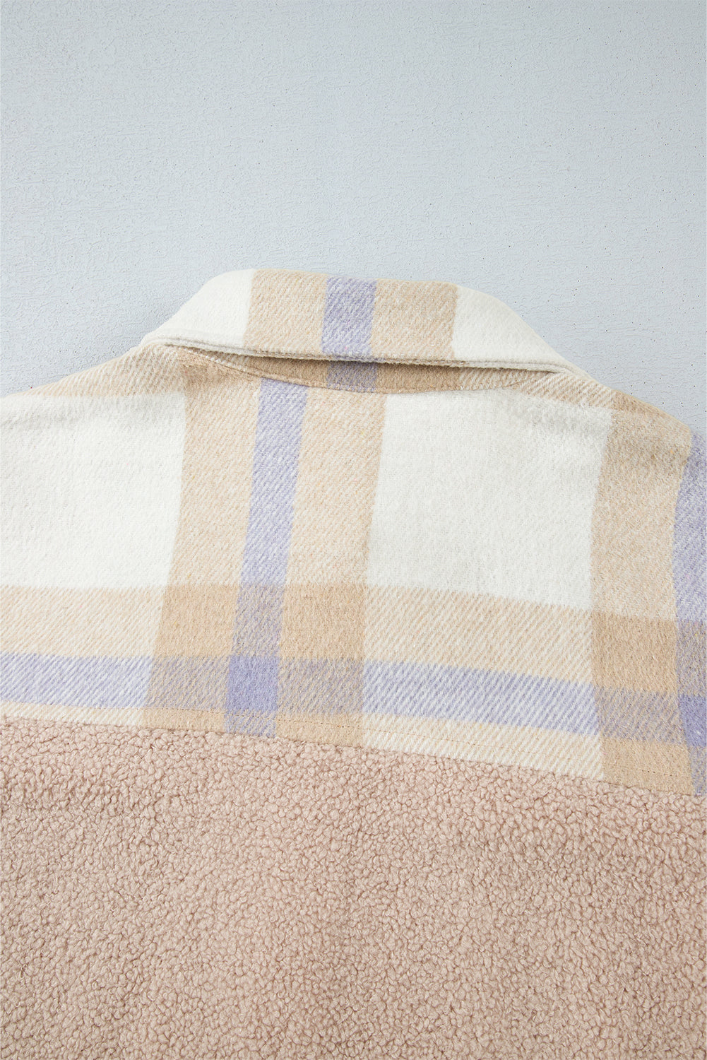 Plaid Patchwork Sherpa Long Coat