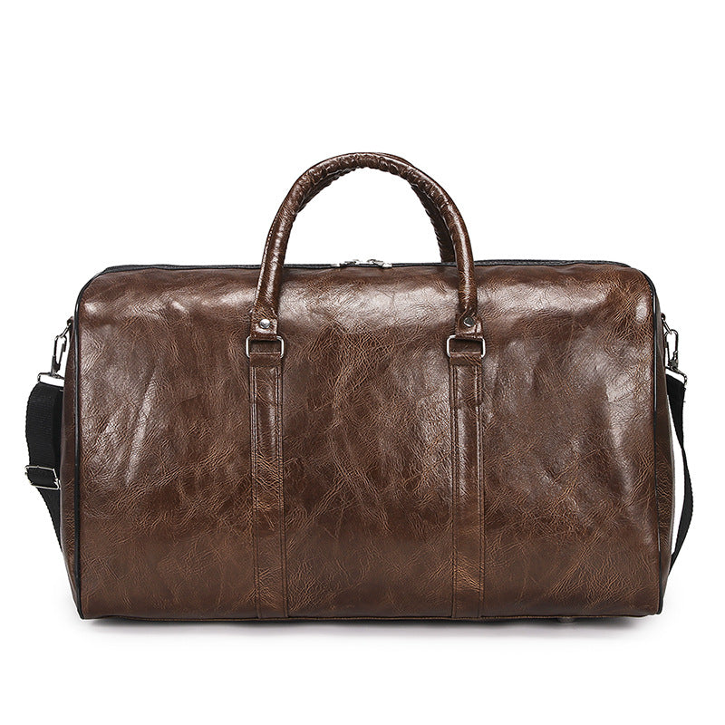 Leather Cylindrical Travel & Gym Duffel Bag