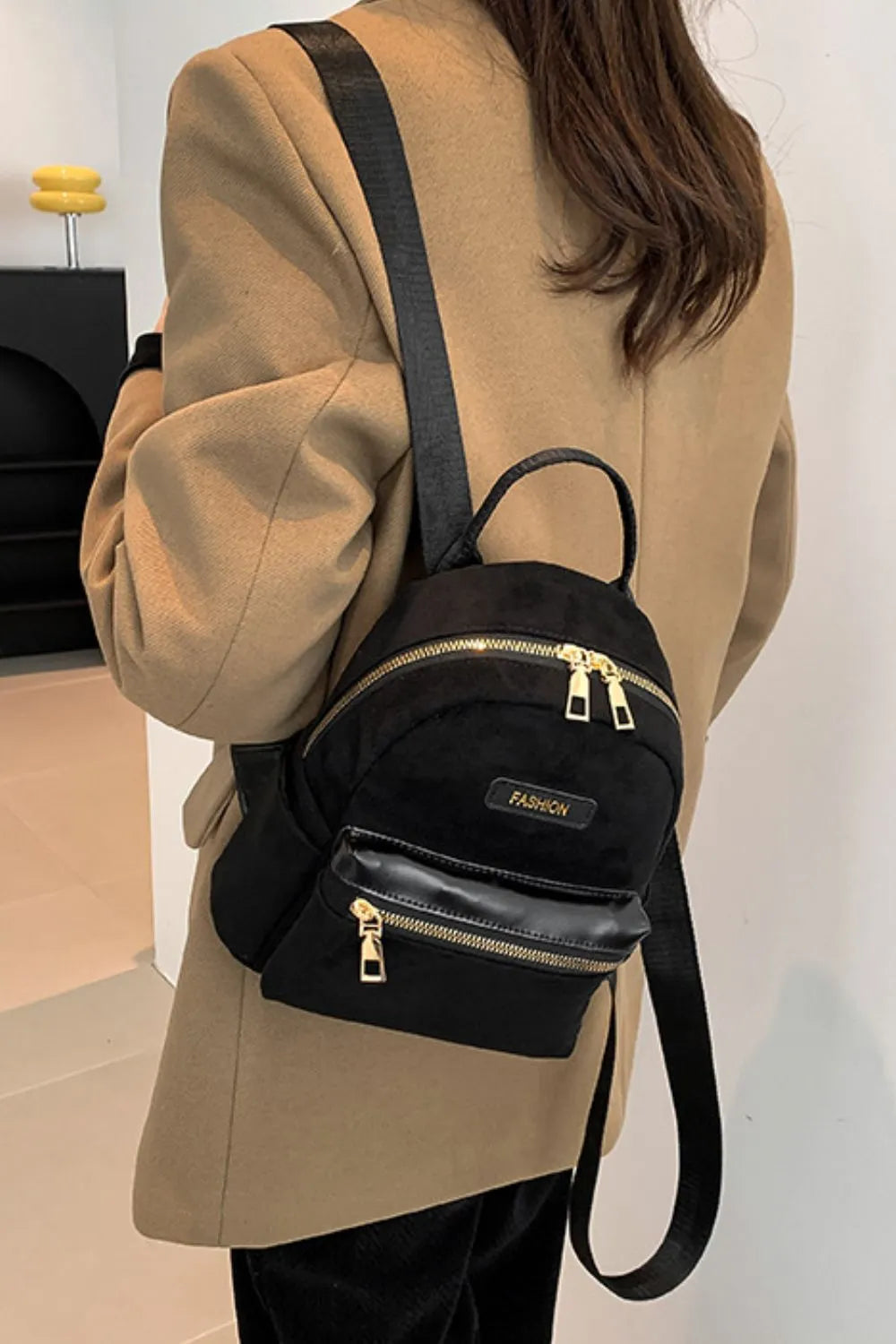 Women's Suede Mini Fashion Backpack
