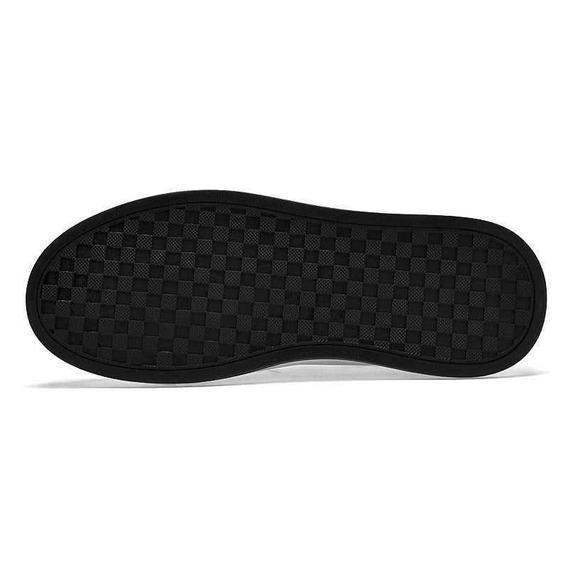 Men's Low-Top Leather Sneakers with Height Boost