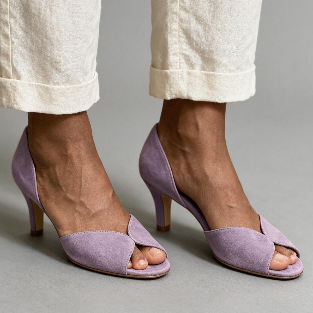 Women's Peep-Toe Slim Heel Strap Sandals