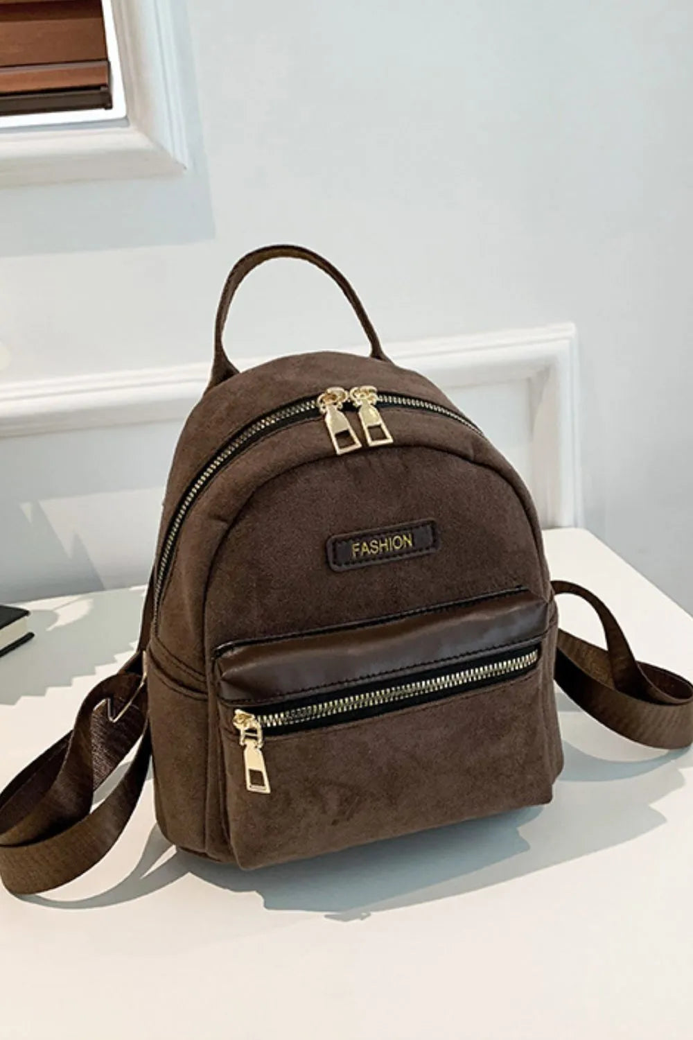 Women's Suede Mini Fashion Backpack