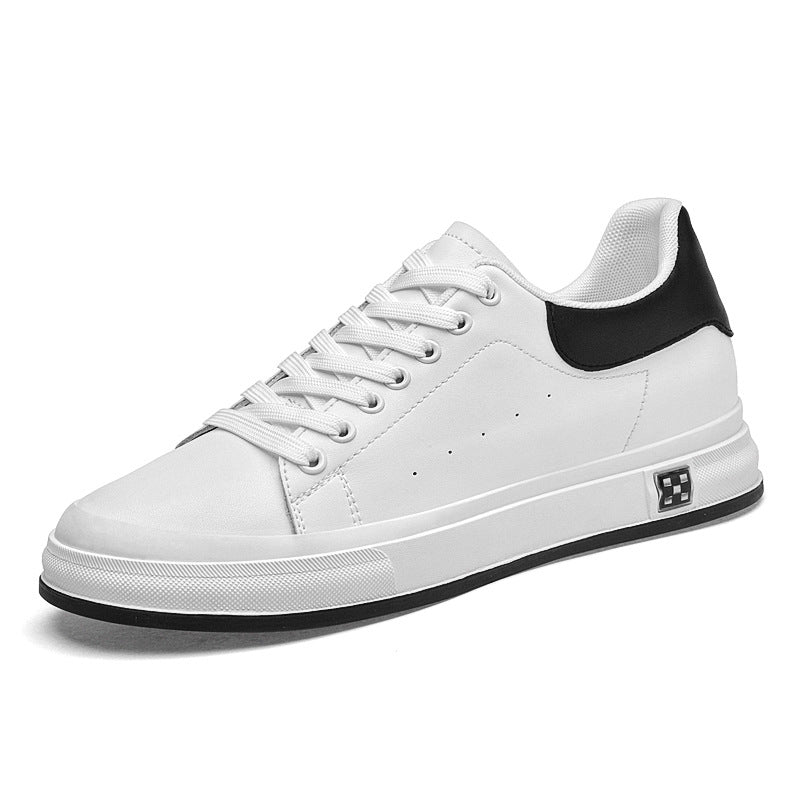Men's Low-Top Leather Sneakers with Height Boost