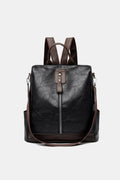 Women's Leather Convertible Backpack & Shoulder Bag