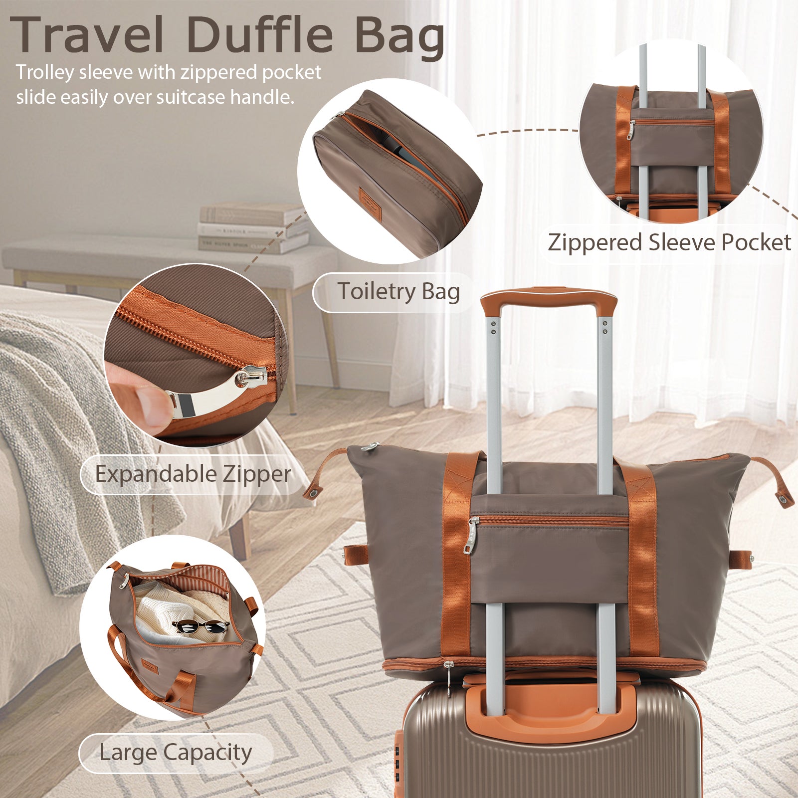 3-Piece Hardshell Spinner Luggage Set with TSA Lock