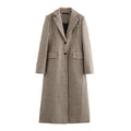 Retro Plaid Wool Look Coat
