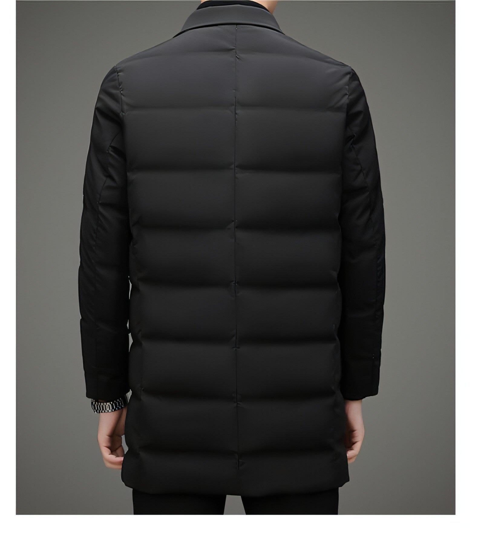 Scarf Collar Mid-Length Down Jacket