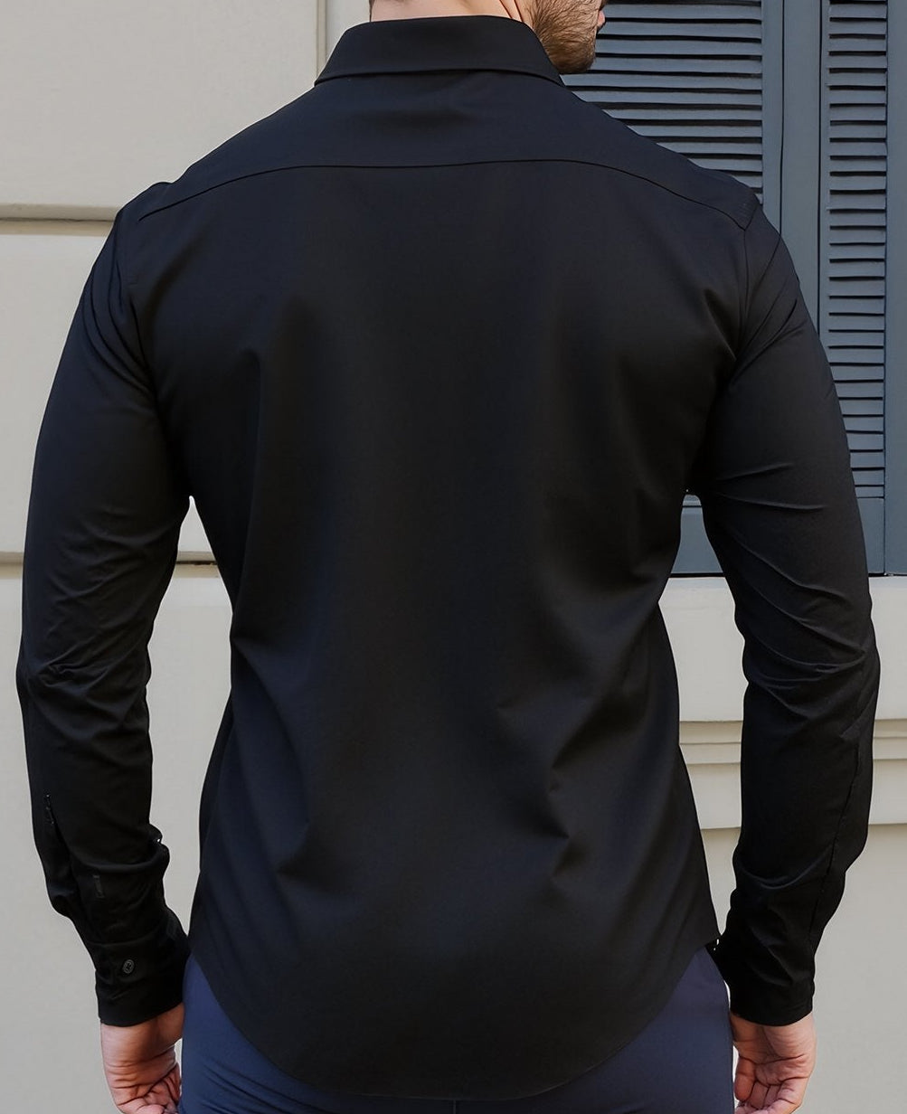 Men's Long Sleeve Dress Shirt – Slim Fit Wrinkle-Free
